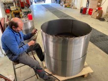 carottage diamètre 800mm dans une dalle béton dans la drome Ardèche