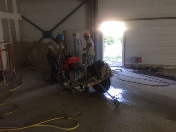 sciage d'une tranché