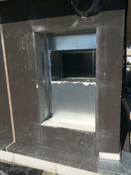 Sciage d'ouverture Montélimar dans un mur en béton en toiture à l'hopital de montélimar