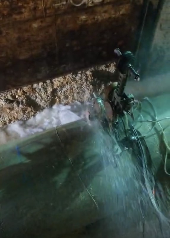 Sciage au câble d’une conduite béton armée – Intervention de nuit à Nîmes