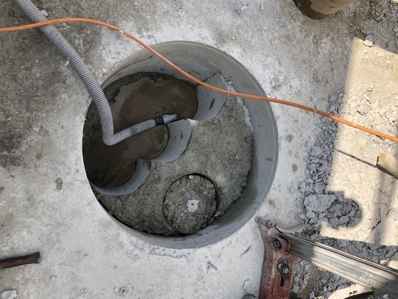 Carottage d'un diamètre de 1 mètre pour une station d’épuration  à Salon de Provence