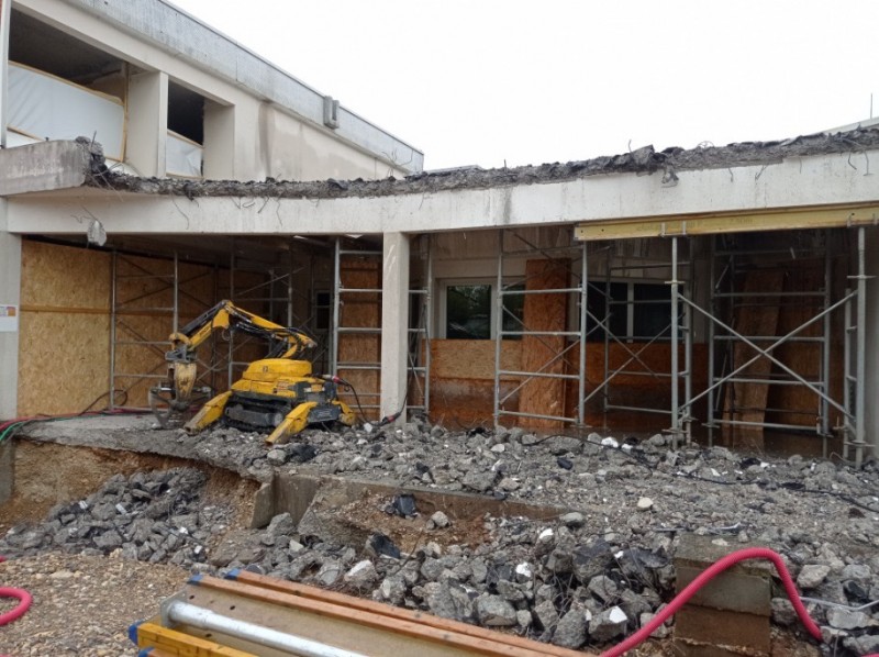 démolition d'une casquette béton valence