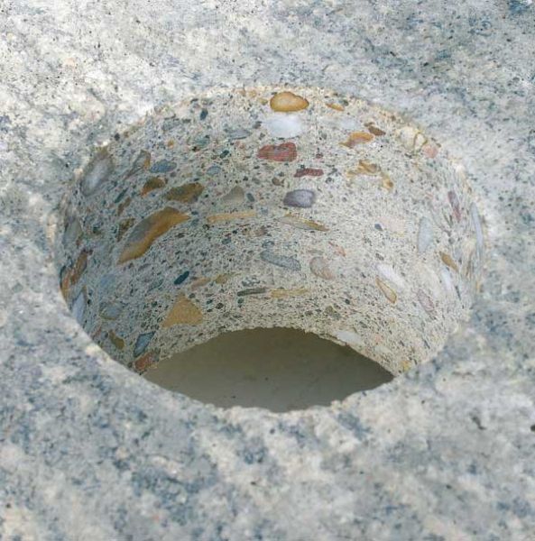 carottage dans dalle béton à CRET