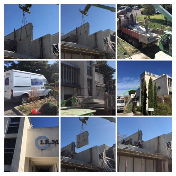 sciage  et démolition dans centrale nucléaire à marcoule dans le gard